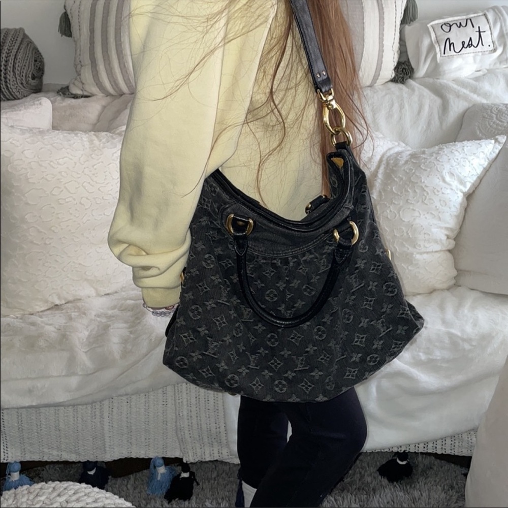 Louis Vuitton Black Monogram Denim GM Neo Cabby Bag - Picture 6 of 12